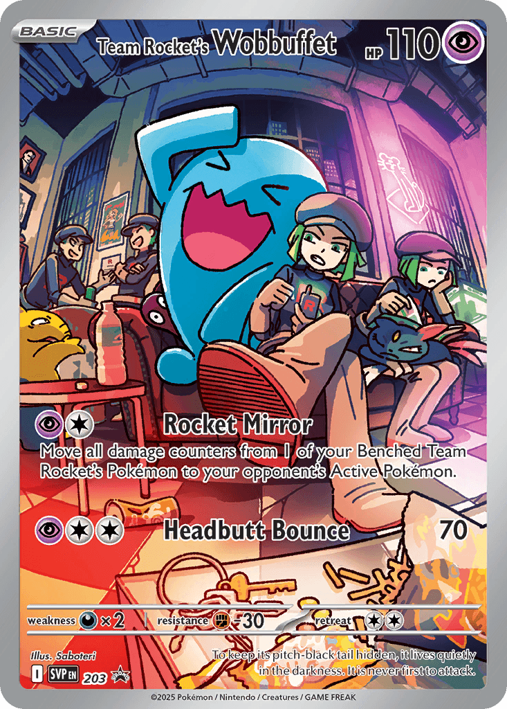 Team Rocket's Wobbuffet Scarlet & Violet Black Star Promos card