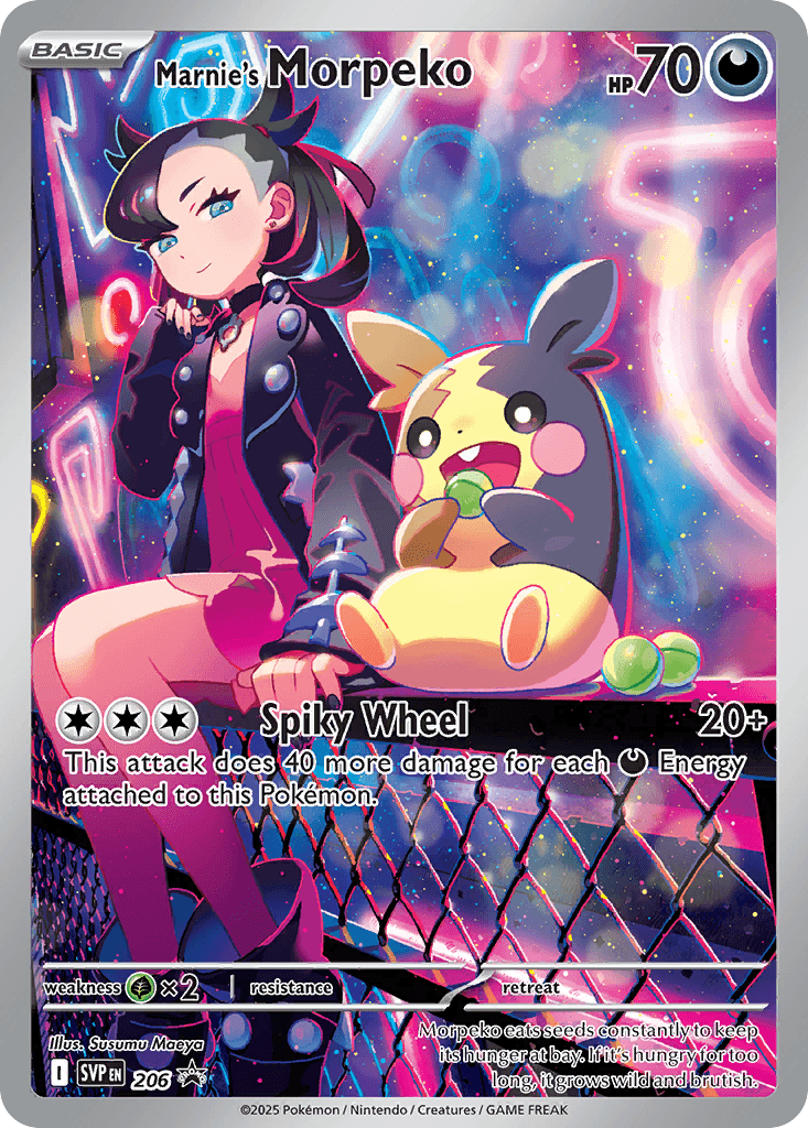 Marnie's Morpeko Scarlet & Violet Black Star Promos card