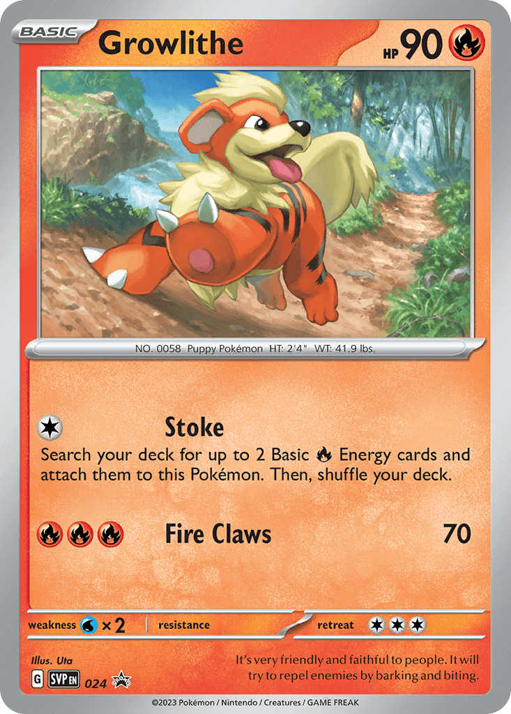 Growlithe Scarlet & Violet Black Star Promos card