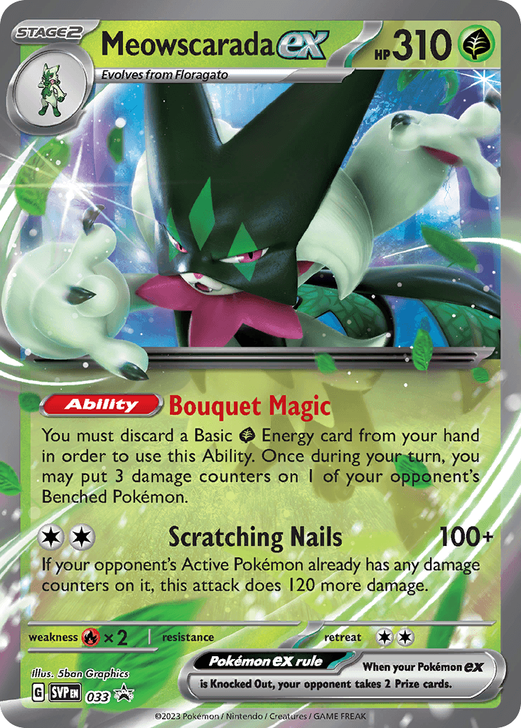 Meowscarada ex Scarlet & Violet Black Star Promos card