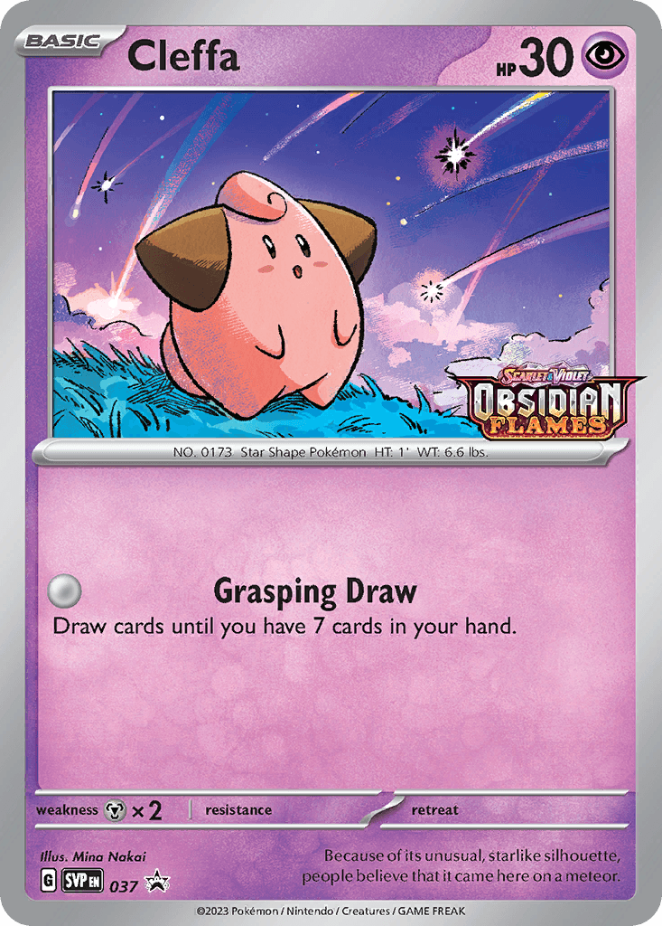 Cleffa Scarlet & Violet Black Star Promos card
