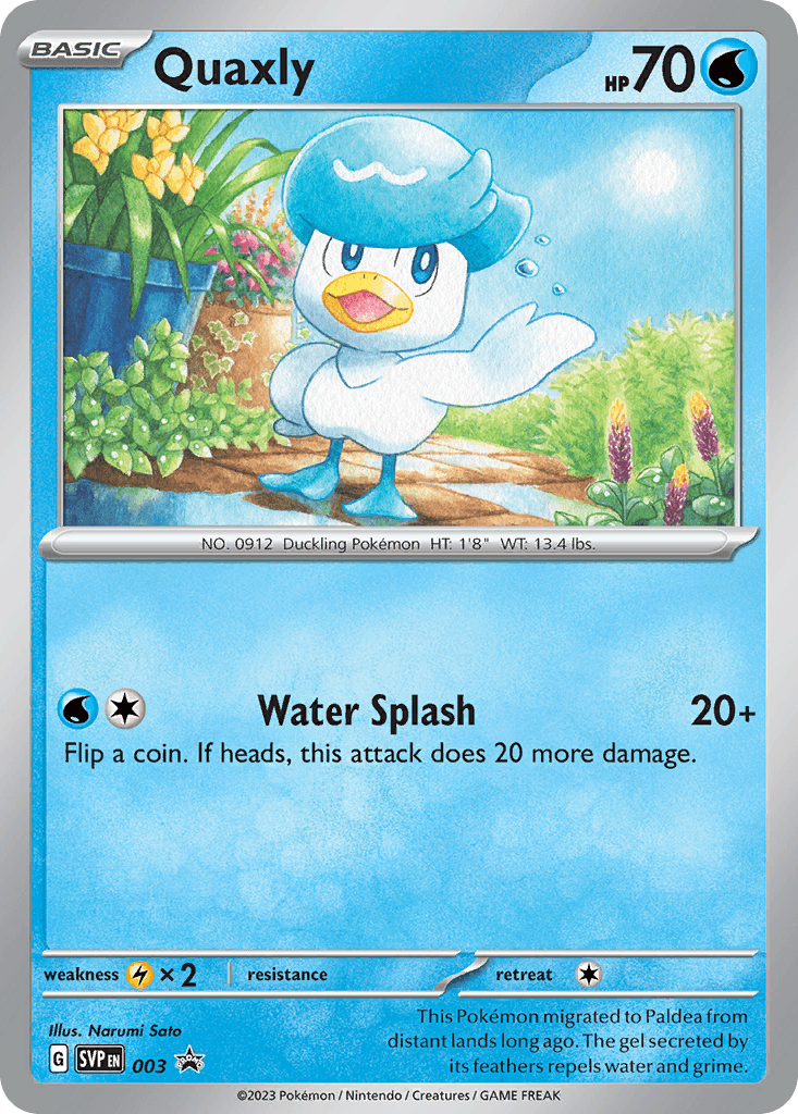 Quaxly Scarlet & Violet Black Star Promos card