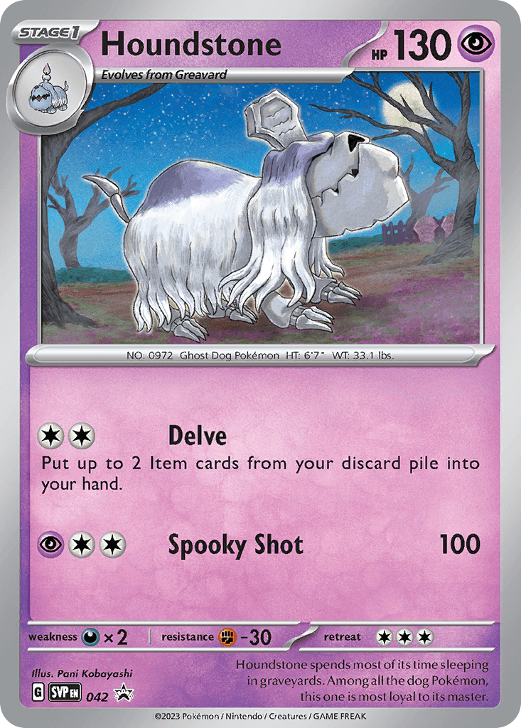 Houndstone Scarlet & Violet Black Star Promos card
