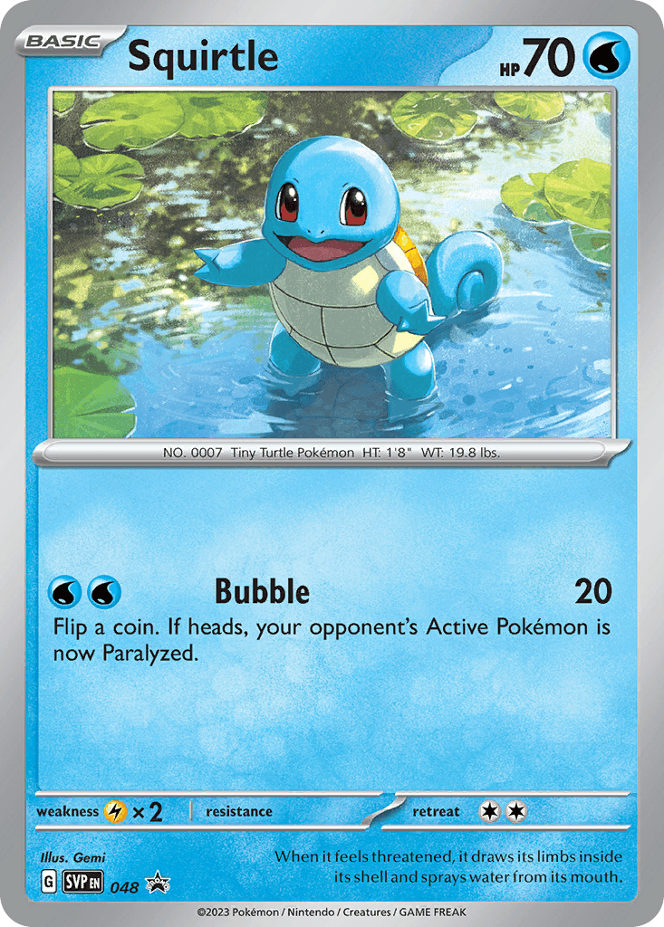 Squirtle Scarlet & Violet Black Star Promos card
