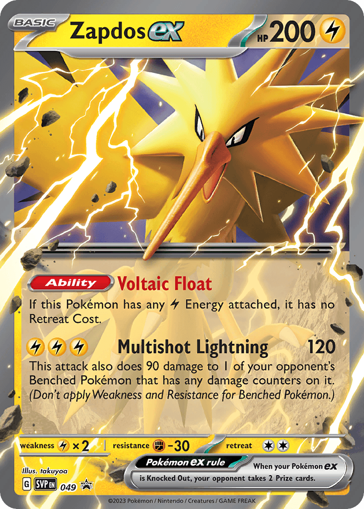 Zapdos ex Scarlet & Violet Black Star Promos card
