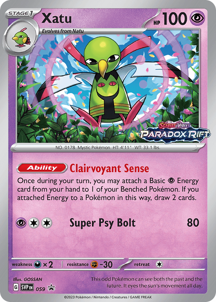 Xatu Scarlet & Violet Black Star Promos card