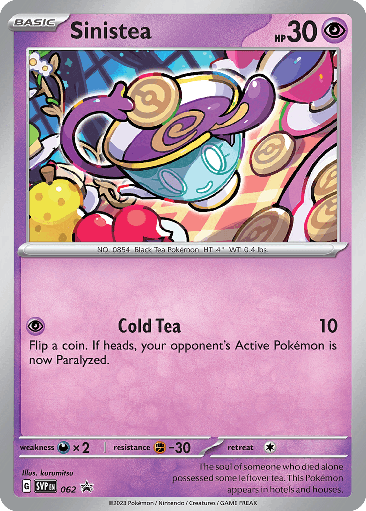 Sinistea Scarlet & Violet Black Star Promos card