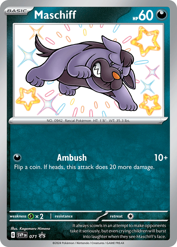 Maschiff 寶可夢 card