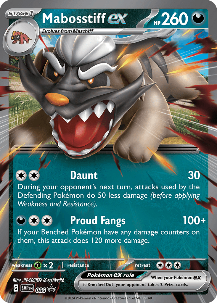 Mabosstiff ex Scarlet & Violet Black Star Promos card