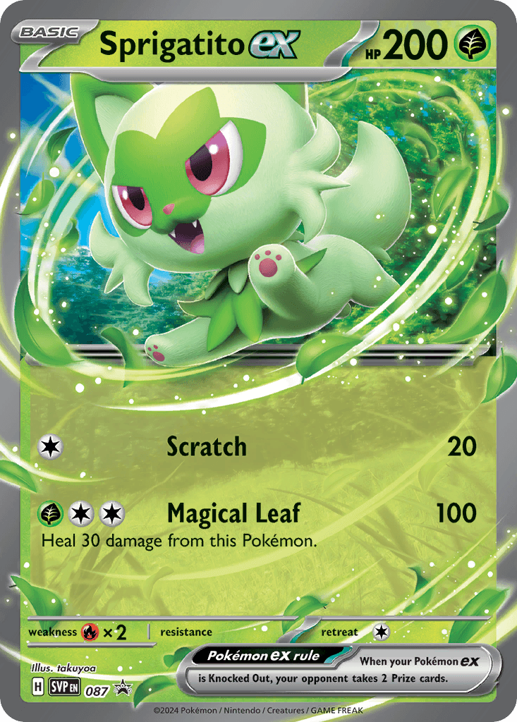 Sprigatito ex Scarlet & Violet Black Star Promos card