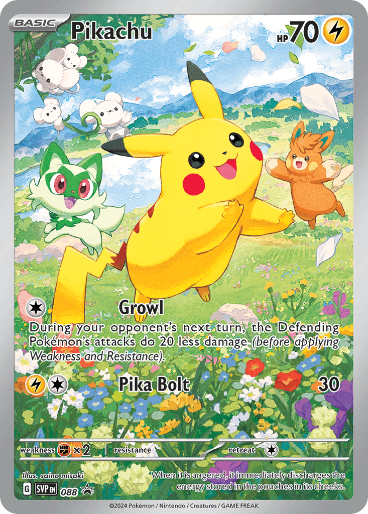 Pikachu Scarlet & Violet Black Star Promos card
