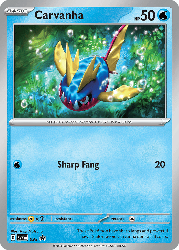 Carvanha Scarlet & Violet Black Star Promos card