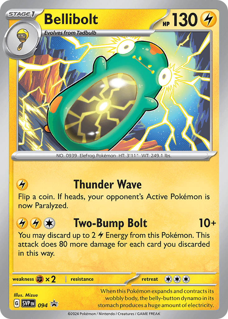 Bellibolt Scarlet & Violet Black Star Promos card