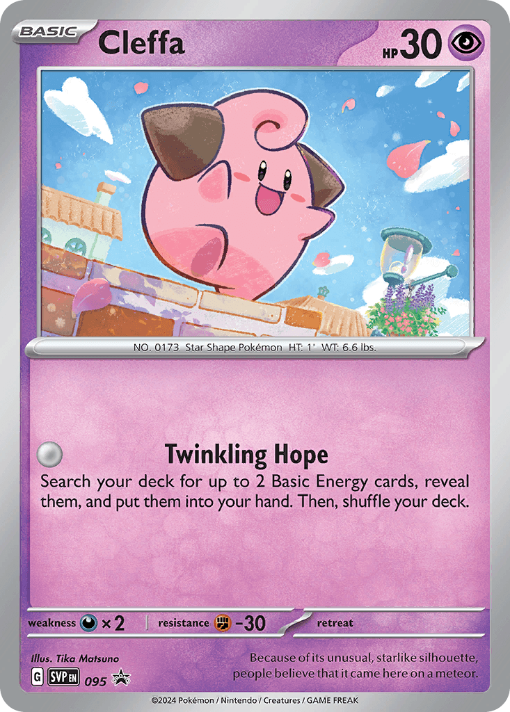 Cleffa Scarlet & Violet Black Star Promos card