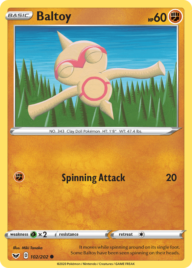 Baltoy Sword & Shield card