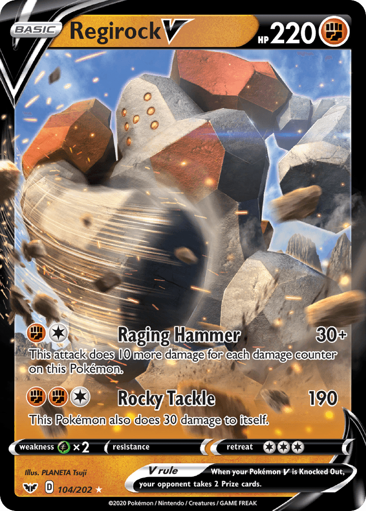 Regirock V Sword & Shield card