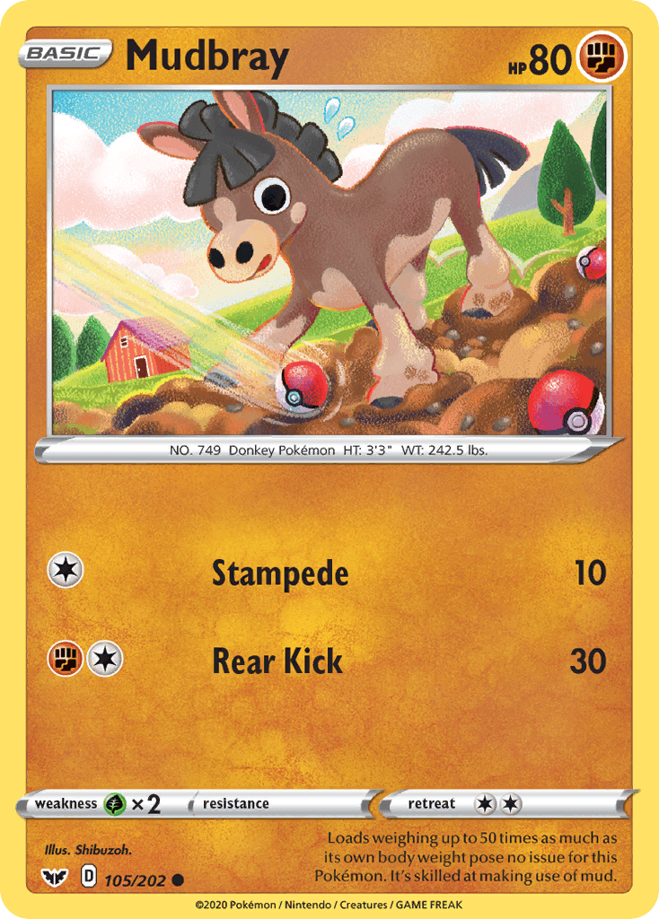 Mudbray 宝可梦 card