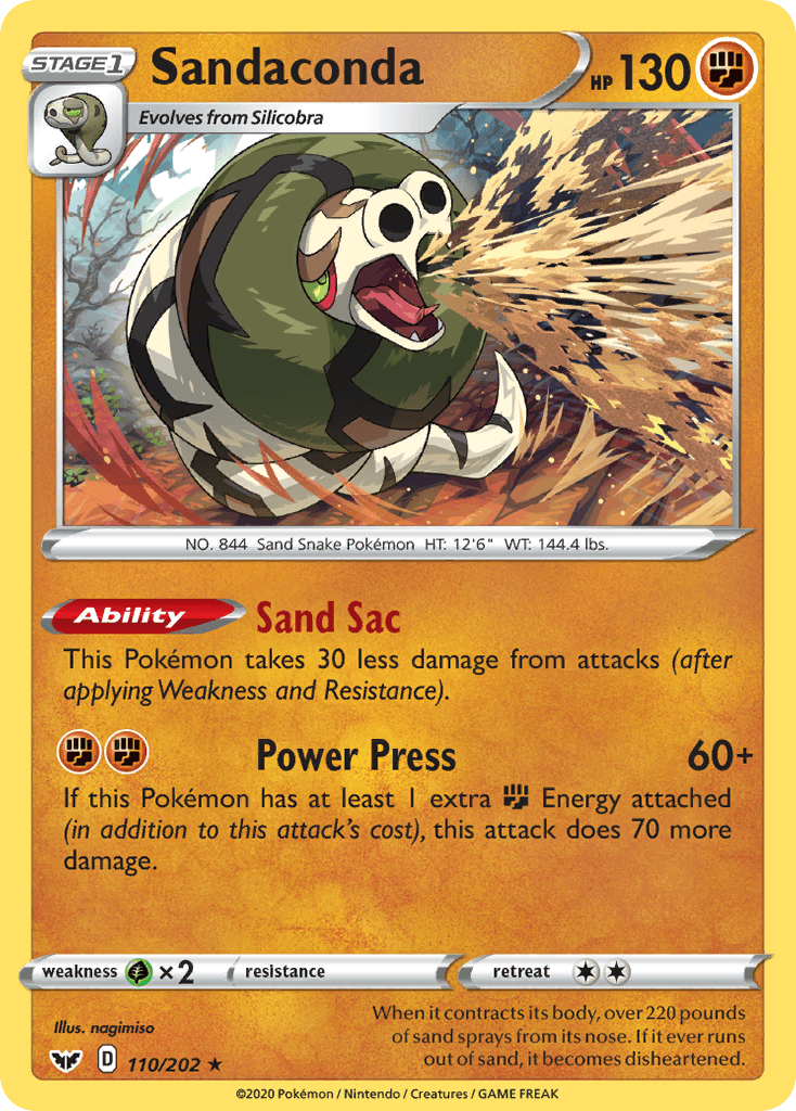 Sandaconda Sword & Shield card