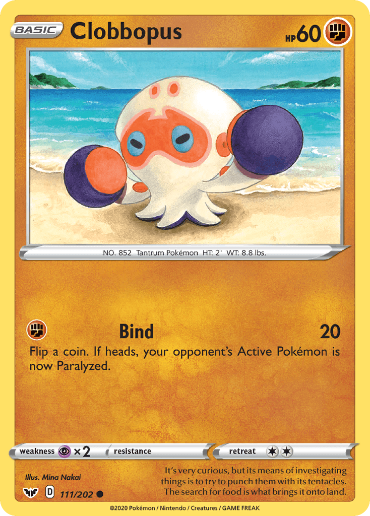 Clobbopus Sword & Shield card