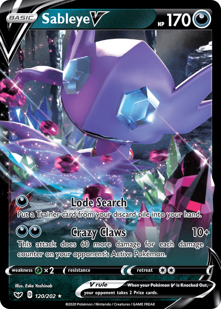 Sableye V Sword & Shield card