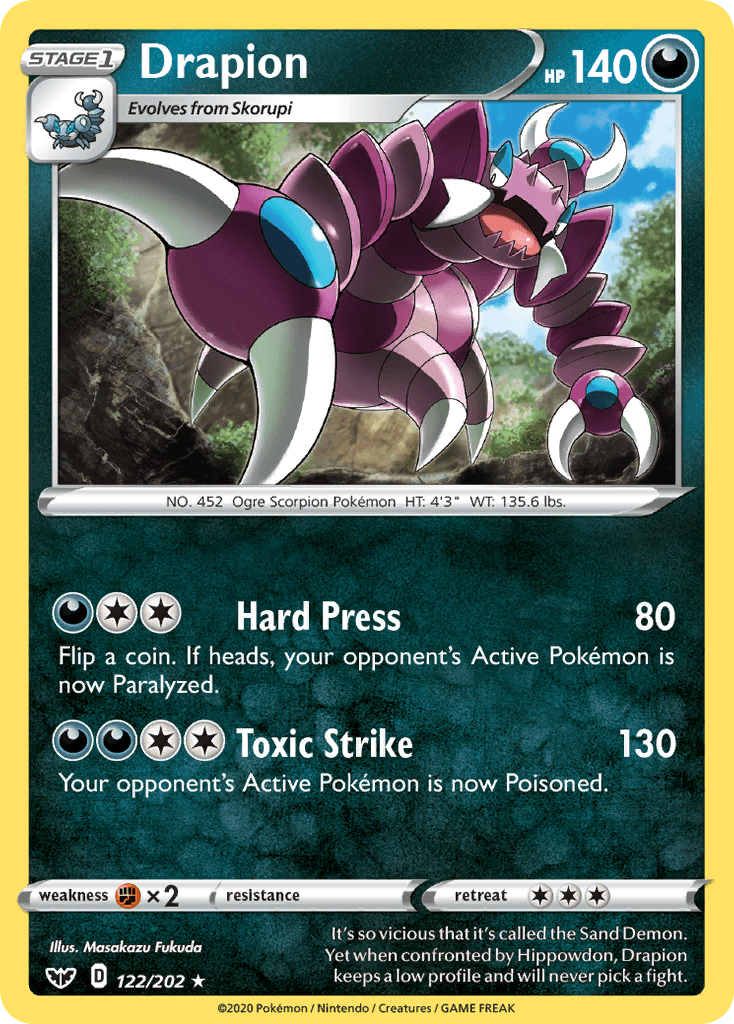 Drapion Sword & Shield card