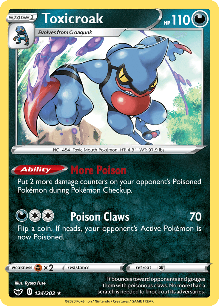 Toxicroak Sword & Shield card