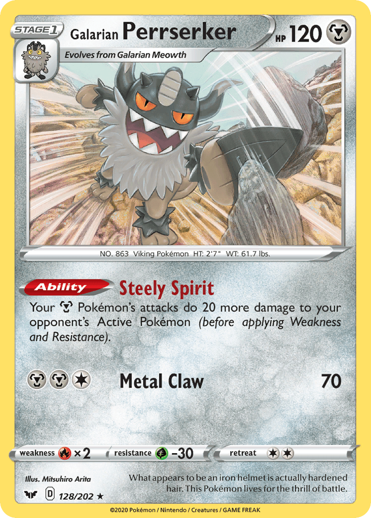 Galarian Perrserker Sword & Shield card