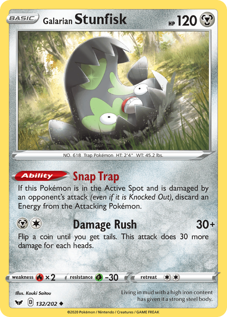 Galarian Stunfisk Sword & Shield card