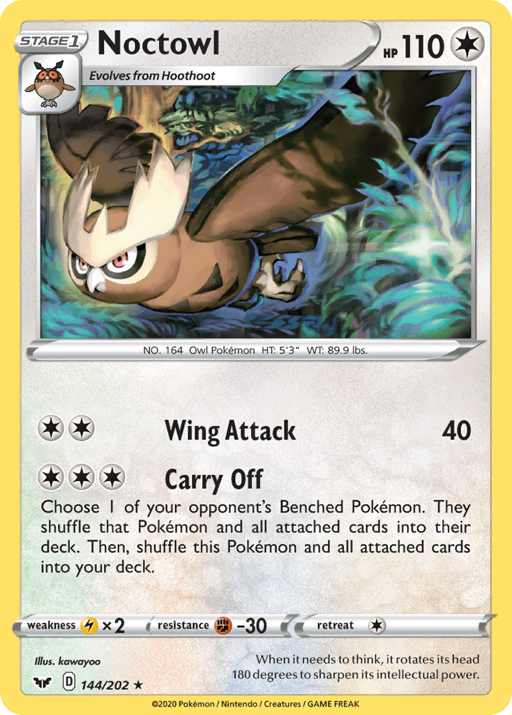Noctowl Sword & Shield card