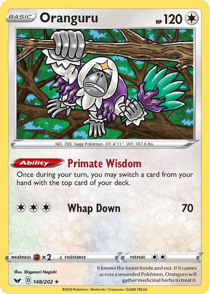 Oranguru Sword & Shield card
