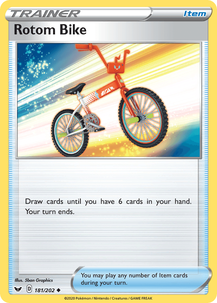 Rotom Bike Sword & Shield card