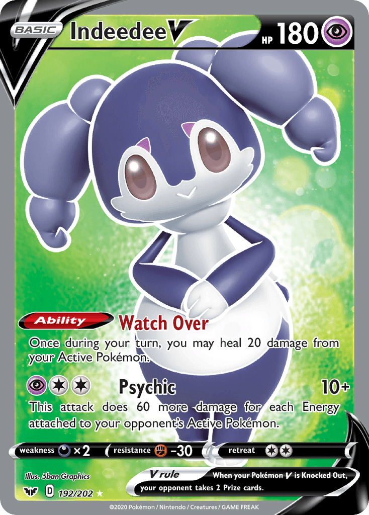 Indeedee V Sword & Shield card