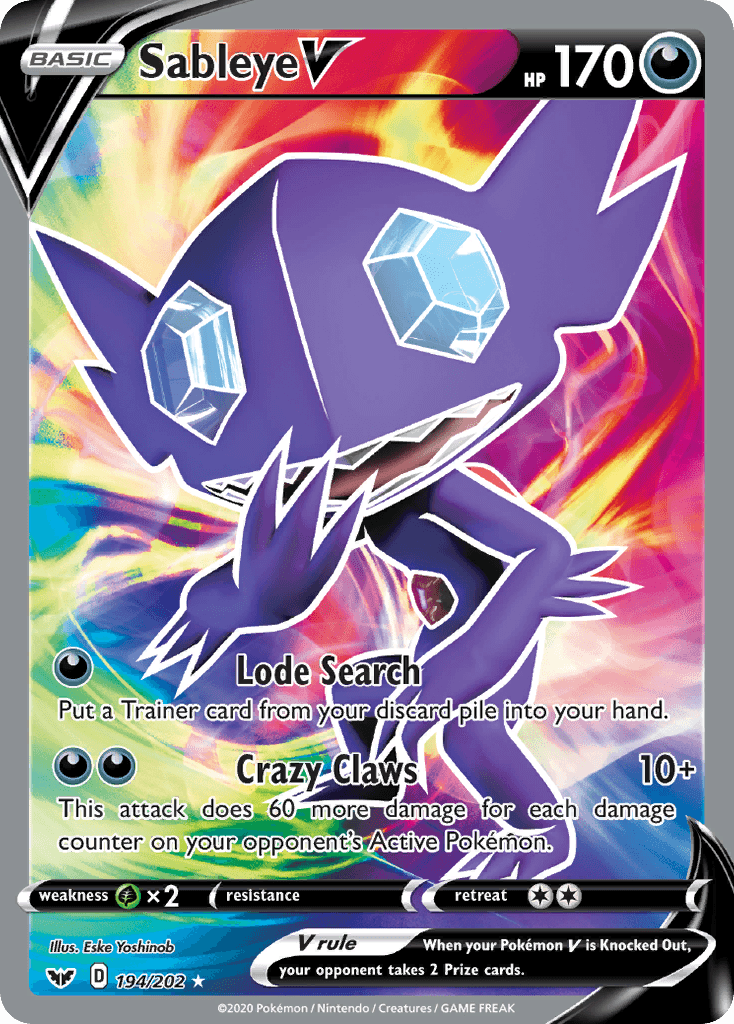 Sableye V Sword & Shield card