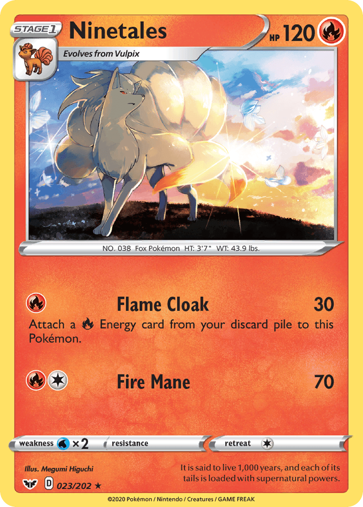 Ninetales Sword & Shield card