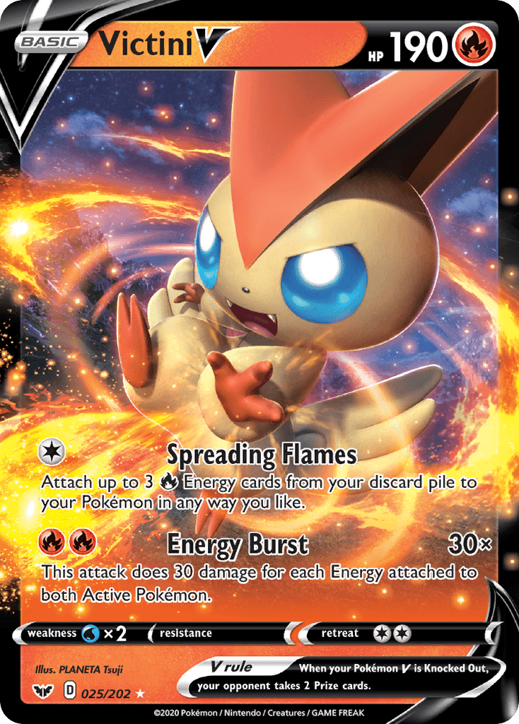 Victini V Sword & Shield card