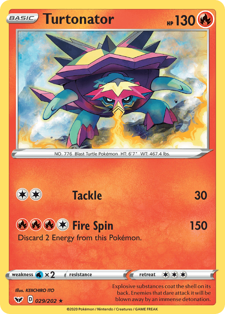Turtonator Sword & Shield card