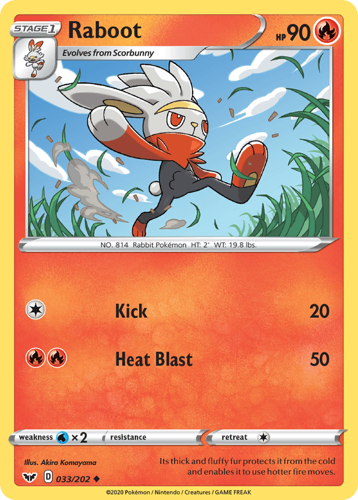 Raboot 寶可夢 card