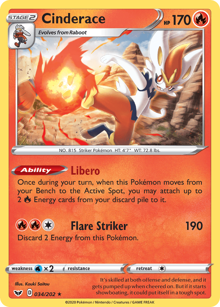 Cinderace Sword & Shield card
