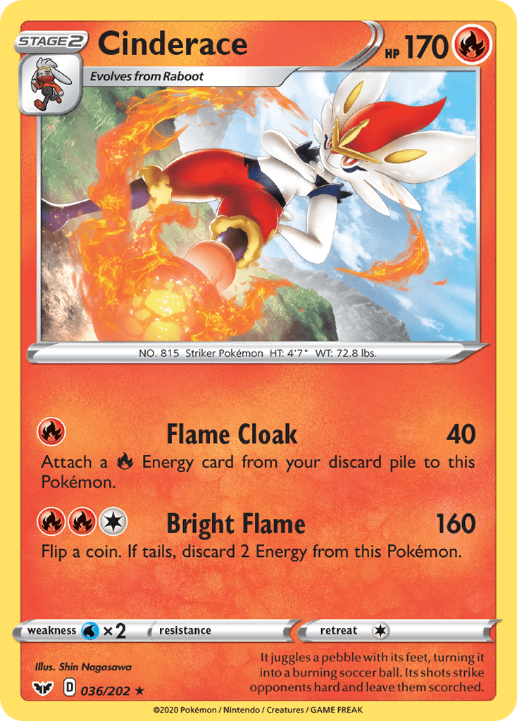 Cinderace Sword & Shield card