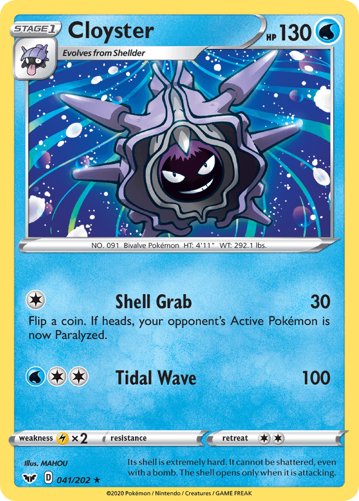 Cloyster Sword & Shield card