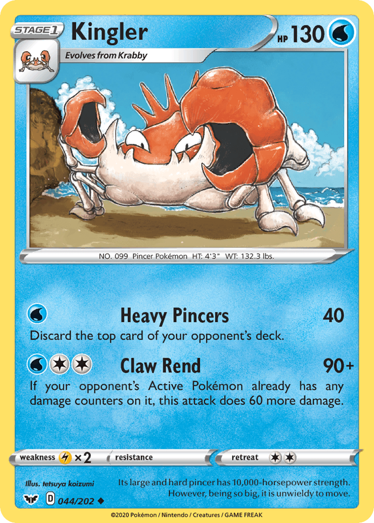 Kingler Sword & Shield card