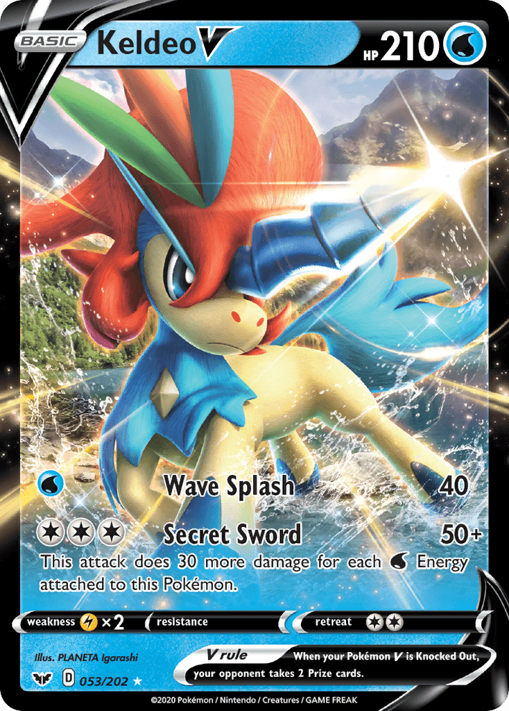 Keldeo V Sword & Shield card