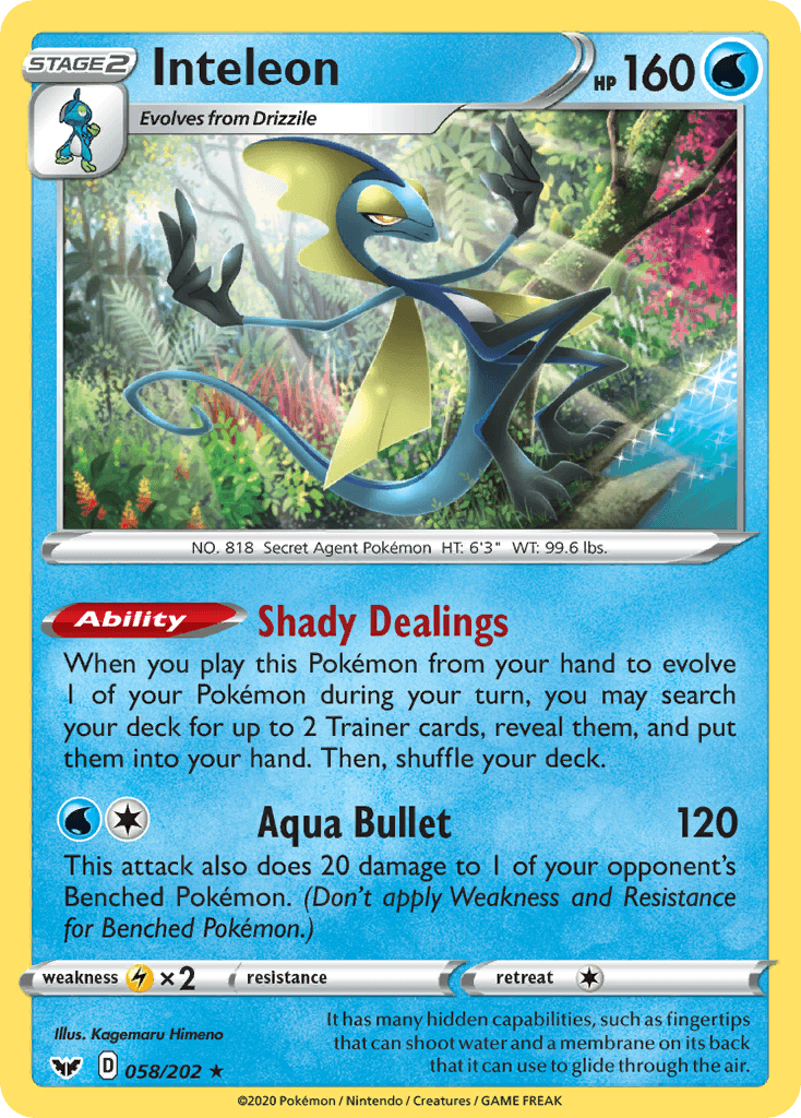 Inteleon Sword & Shield card