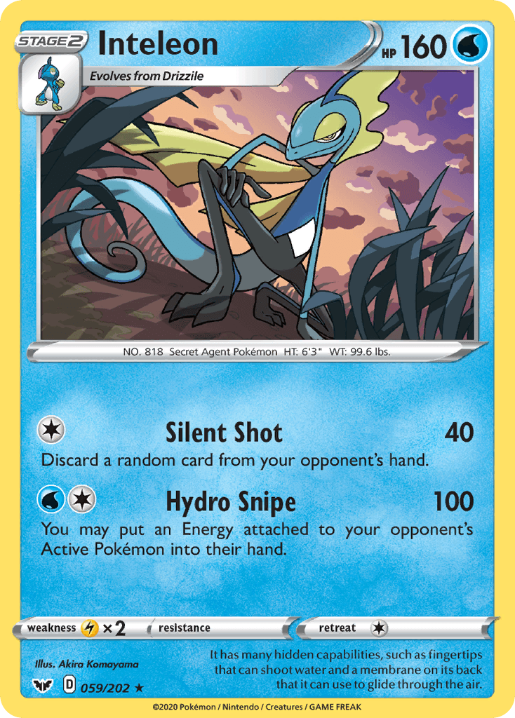 Inteleon Sword & Shield card