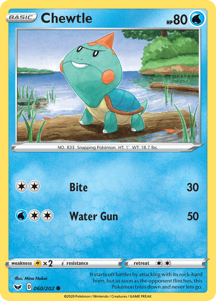 Chewtle 宝可梦 card