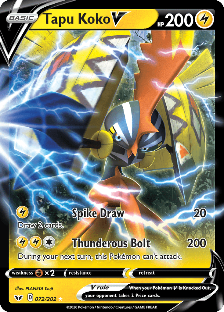 Tapu Koko V Sword & Shield card
