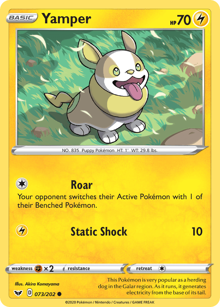 Yamper Sword & Shield card