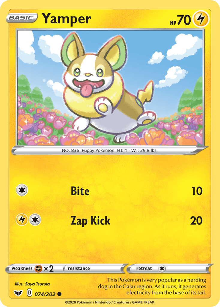 Yamper Sword & Shield card