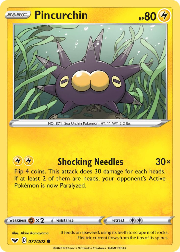 Pincurchin Sword & Shield card