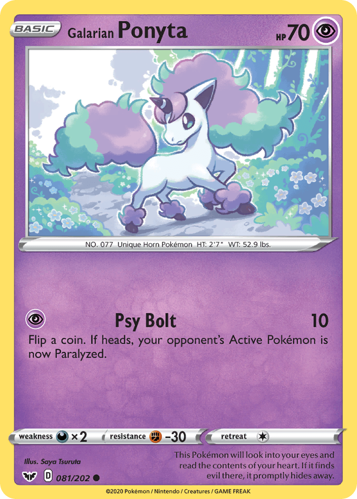 Galarian Ponyta Sword & Shield card